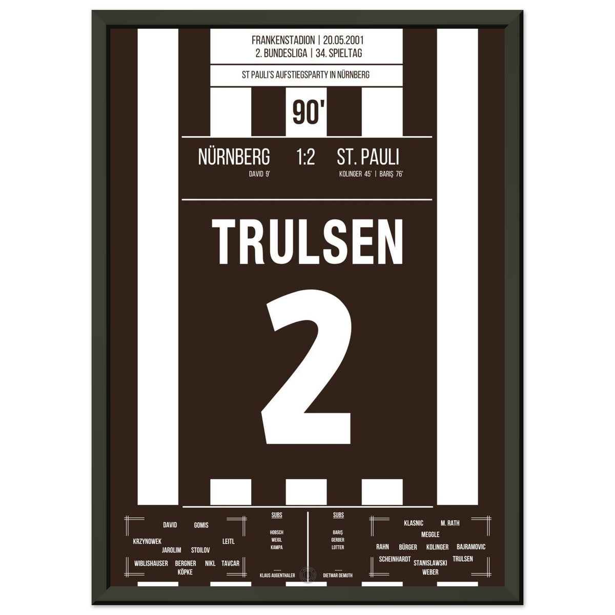 La celebración del ascenso del St Pauli en Núremberg 2001