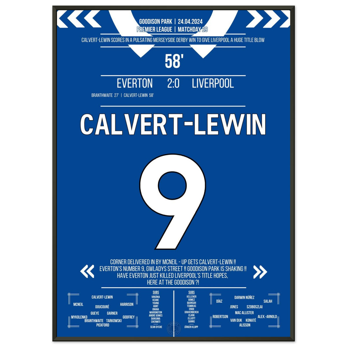 Calvert-Lewin trifft zum Sieg im Merseyside Derby
