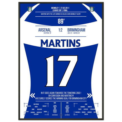 Martins scores Birmingham's late winner to 2011 League Cup triumph