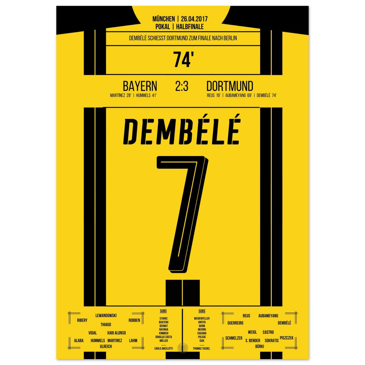 Dembélé's Siegtreffer gegen Bayern zum Finaleinzug 2017