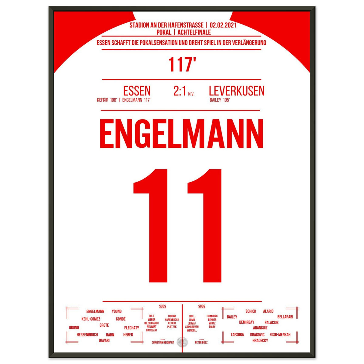 Essen's cup sensation against Leverkusen in 2021