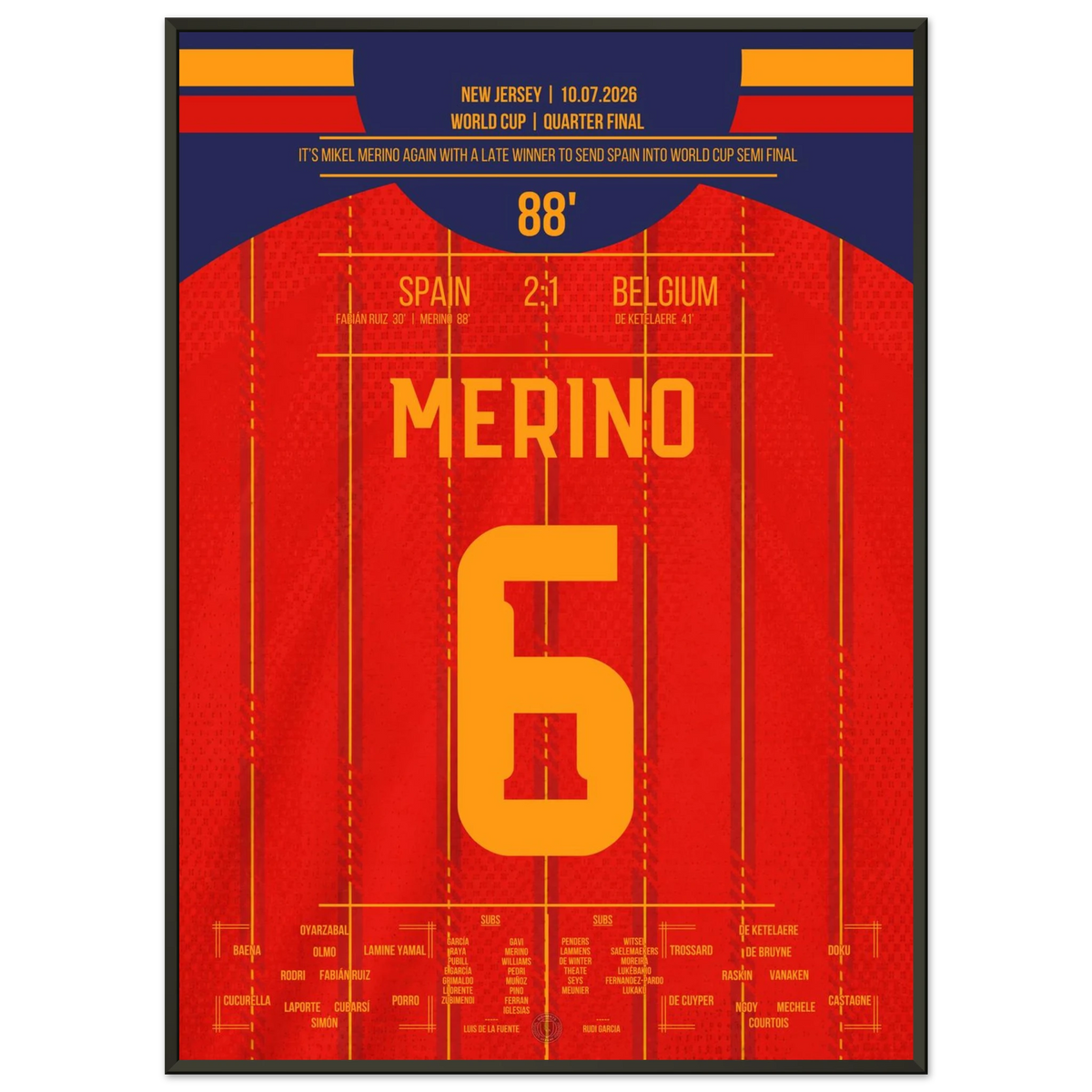 Late again - Merino again! Spain moves into the World Cup semi-finals