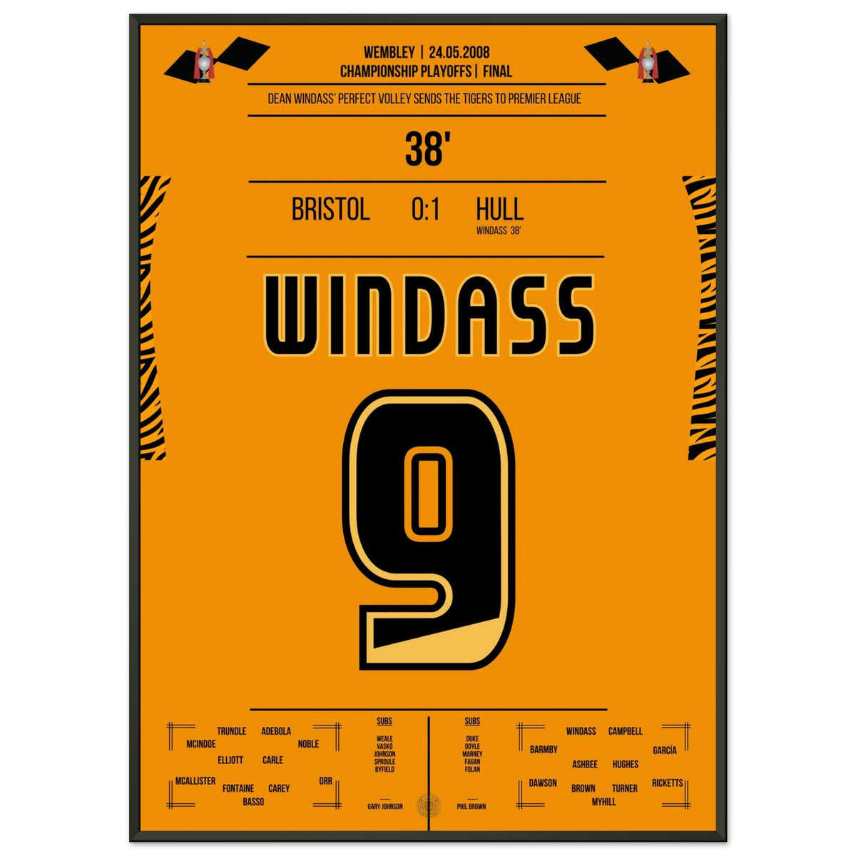 Windass marca para llevar a los Tigers a la Premier League en 2008.