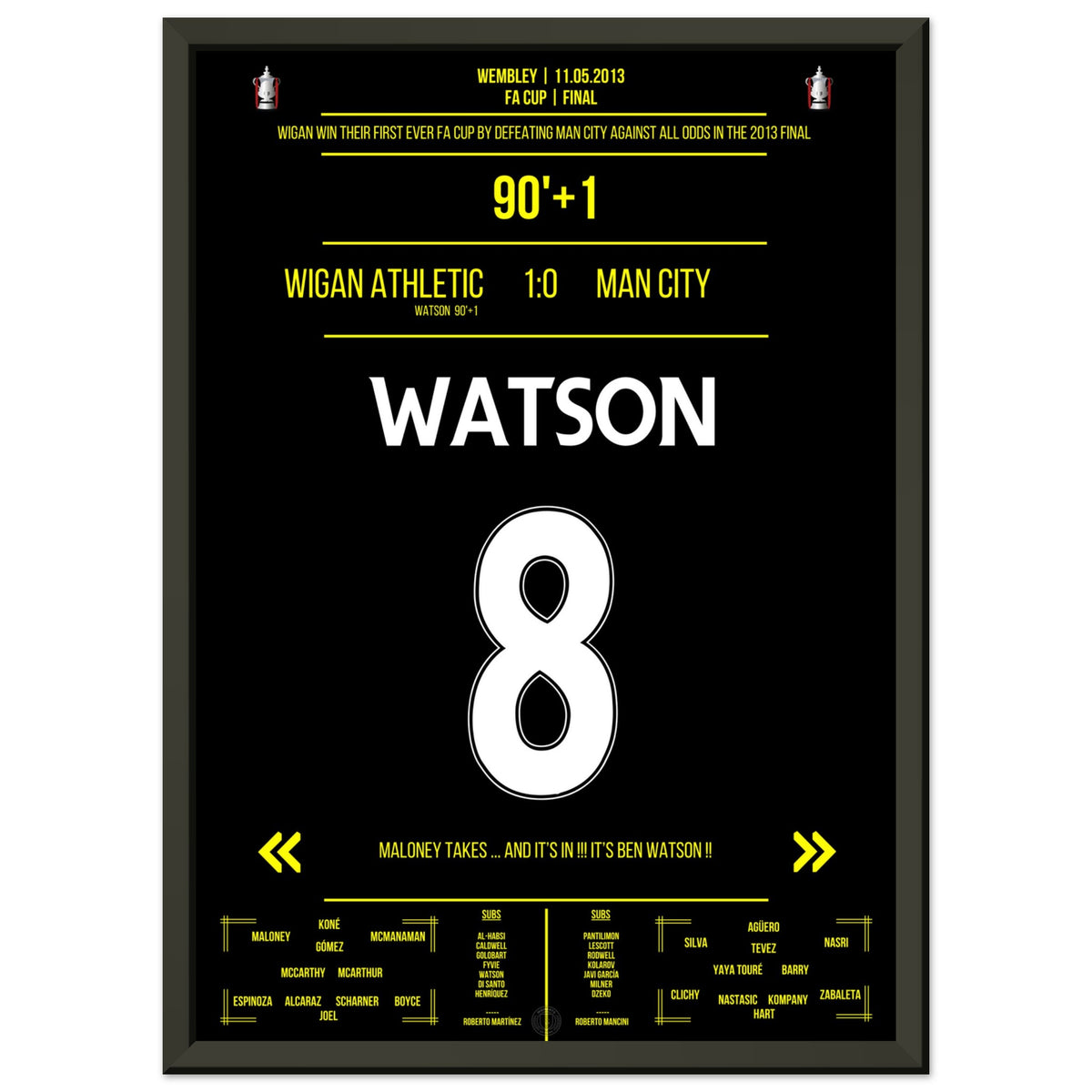 Watson marca en el último minuto para la primera victoria en la copa de Wigan.