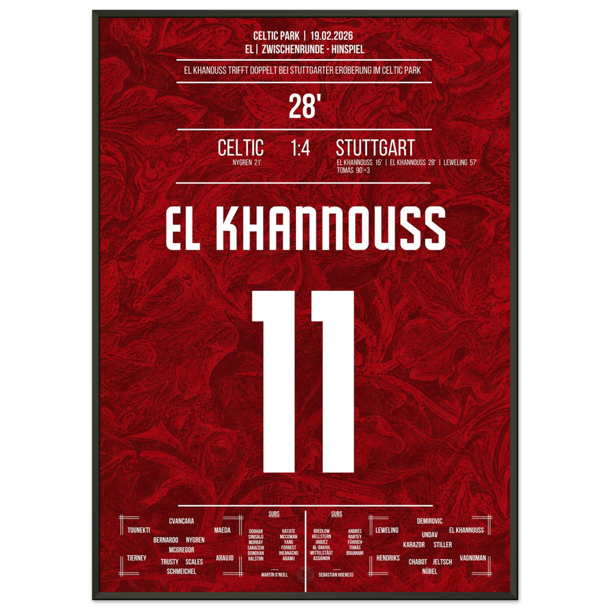 El Khannouss scores twice and Stuttgart conquers Celtic Park