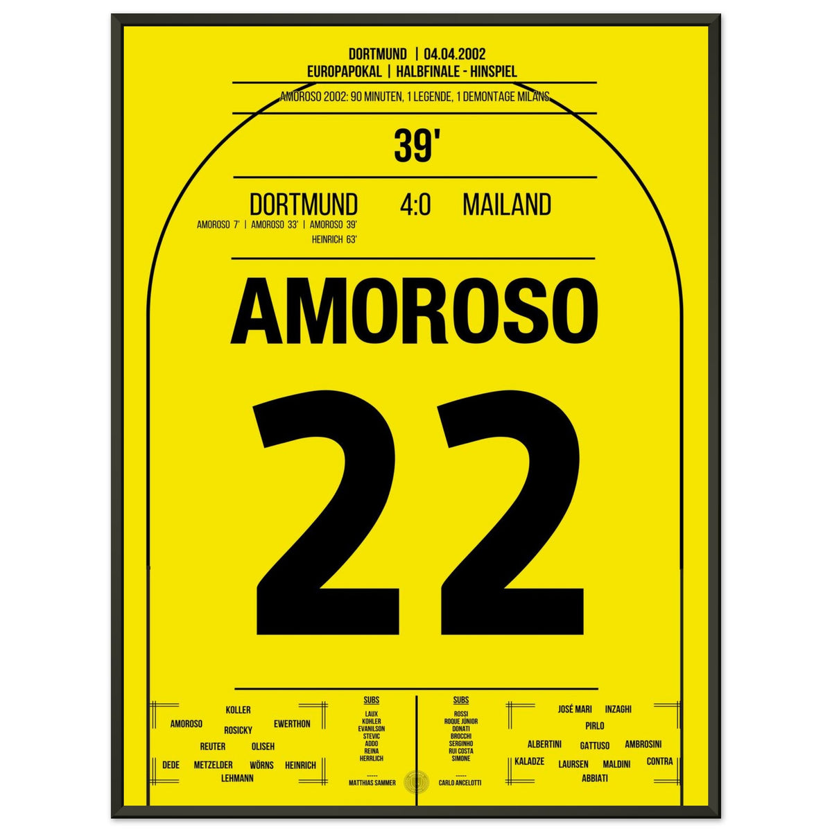 Amoroso hat-trick in the semi-final against Milan 2002