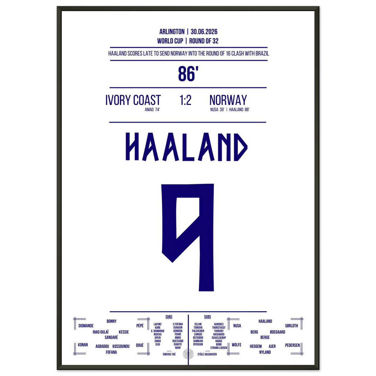 Haaland shoots Norway late into the round of 16 of the 2026 World Cup