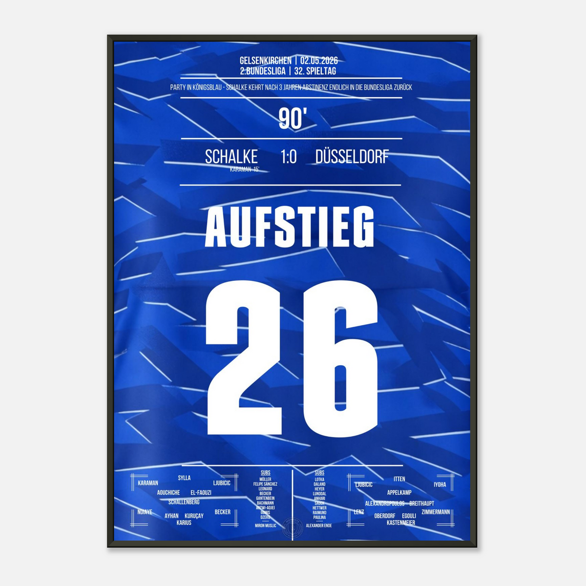Cheers in royal blue! Schalke returns to the Bundesliga