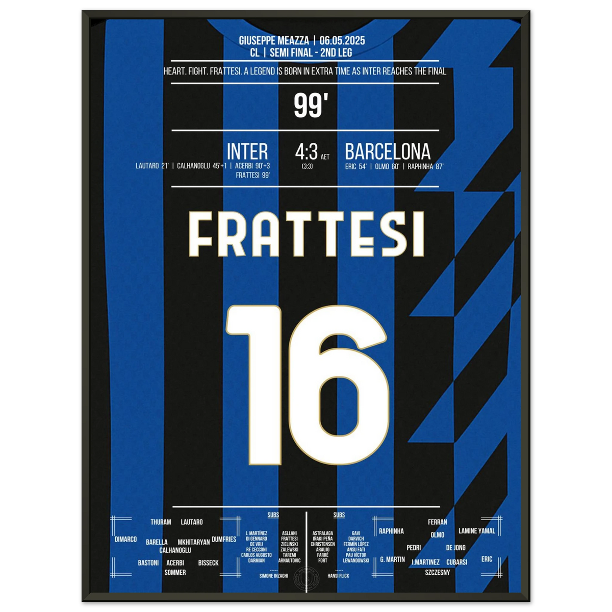 Frattesi shoots Inter into the 2025 CL final