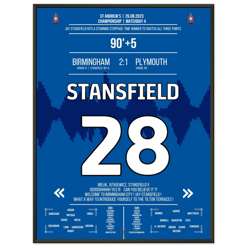 Stansfield schießt Birmingham mit spätem Siegtreffer in der Nachspielzeit zum Sieg