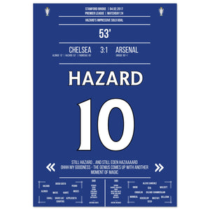 Hazard's Weltklasse-Solo gegen Arsenal in 2017 A4-21x29.7-cm-8x12-Ohne-Rahmen
