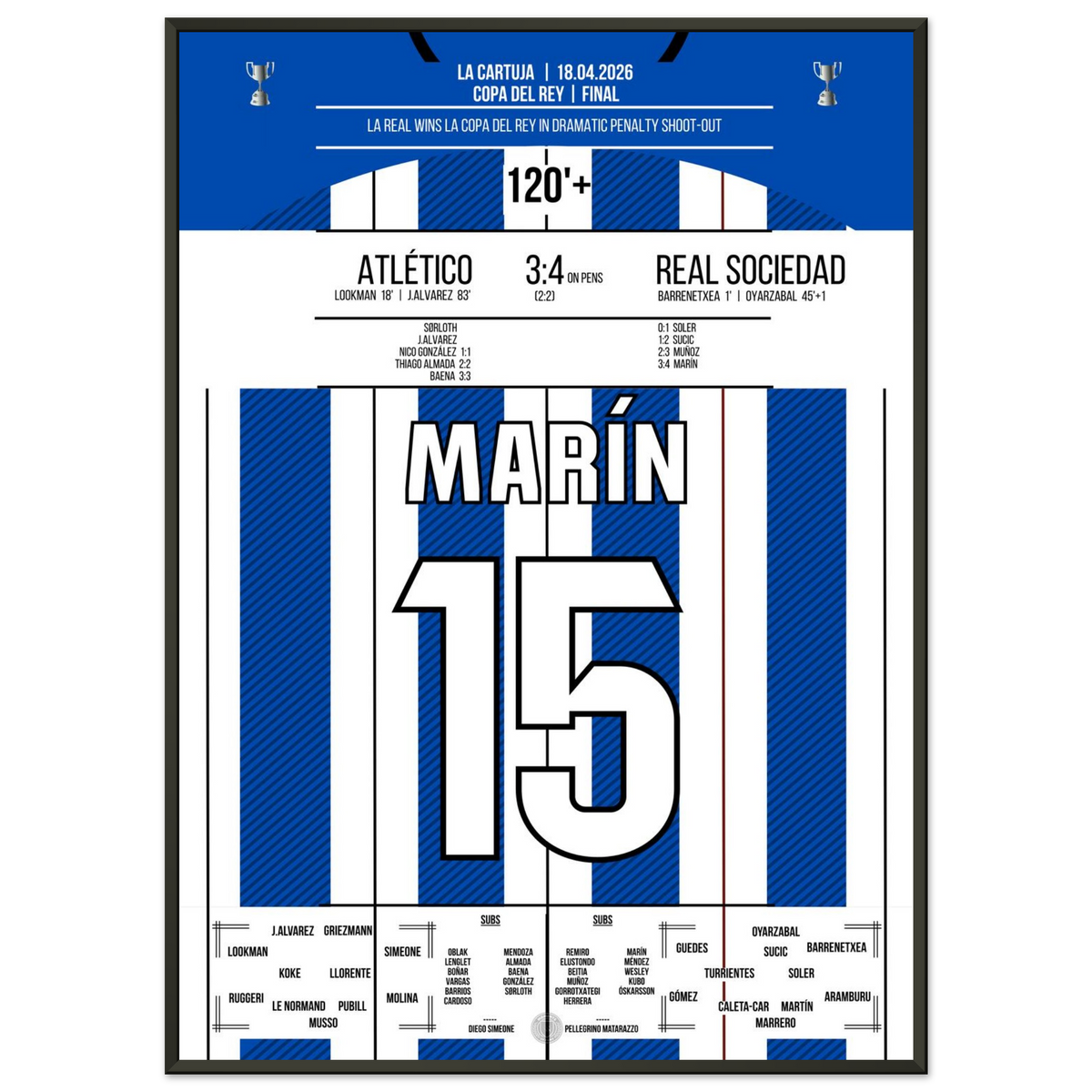 Marín shoots Real Sociedad to win the 2026 Cup