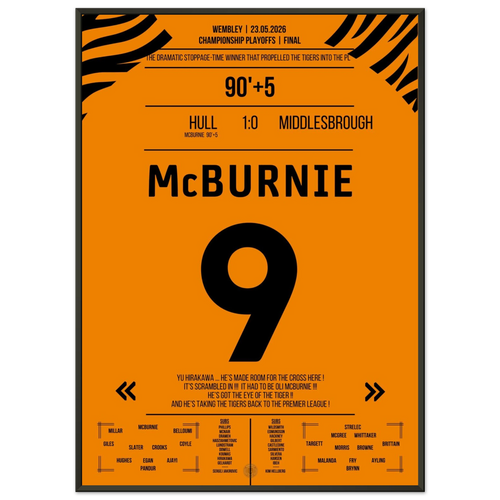 McBurnie's last-minute strike takes the Tigers back to the Premier League