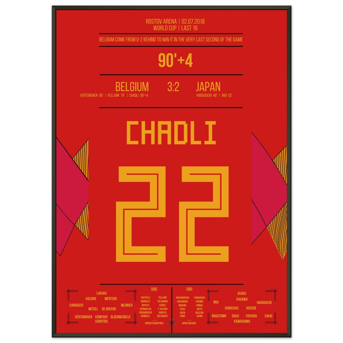 El gol de última hora de Chadli contra Japón en el Mundial 2018