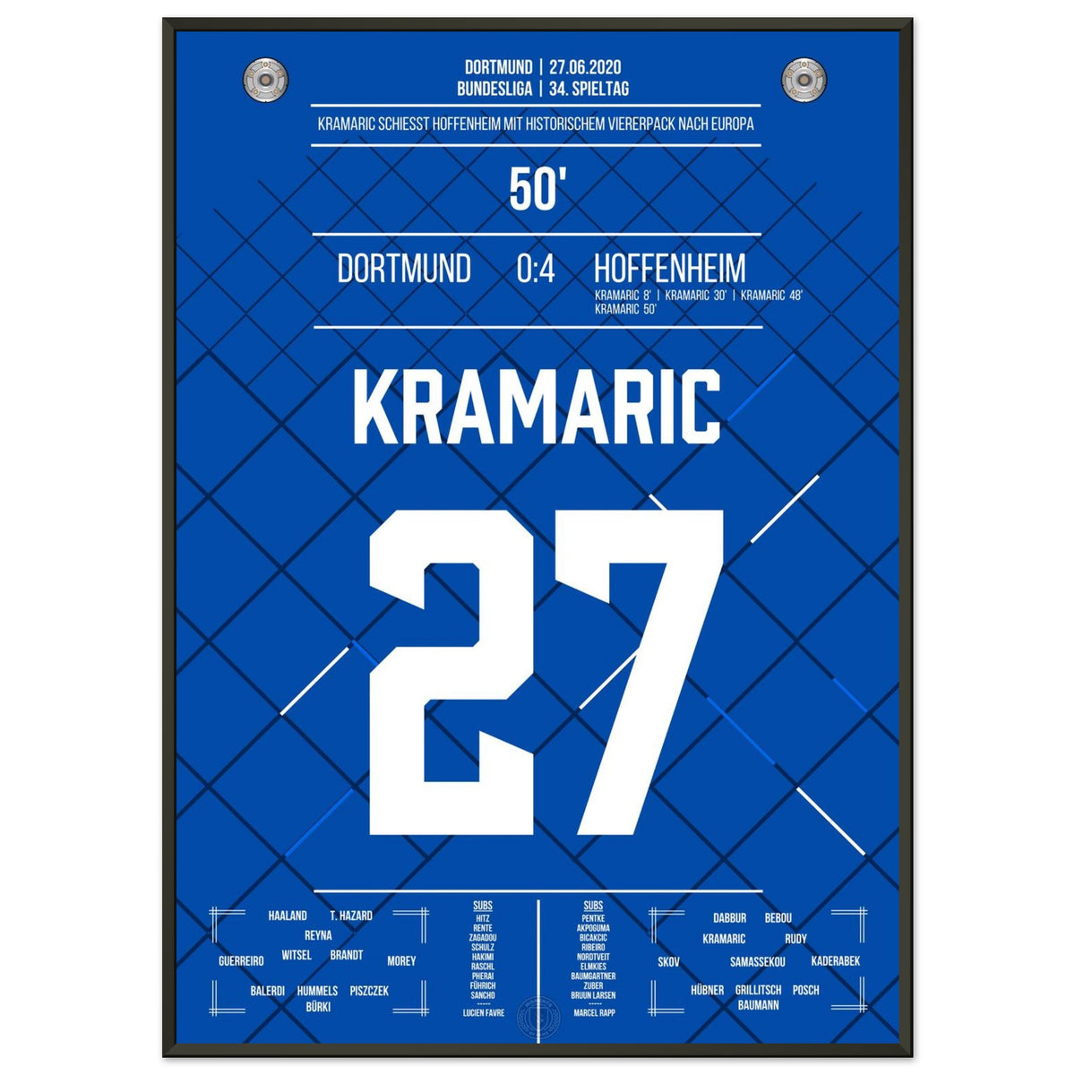 Kramaric lleva al Hoffenheim a Europa con un histórico cuádruple.