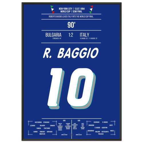 Roberto Baggio guida l'Italia con una doppietta alla finale del Mondiale 1994.