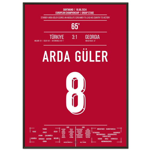 Arda Güler anota un gol de ensueño que lleva a su país a la victoria contra Georgia.
