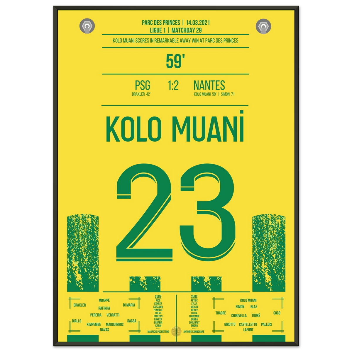 Kolo Muani shoots Nantes to a sensational away win in Paris