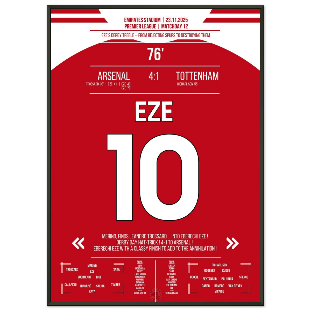 Eze demystifies Spurs – A hat-trick for the history books!