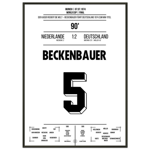 Beckenb<tc>aue</tc>r lleva a Alemania a su segundo título mundial en 1974.