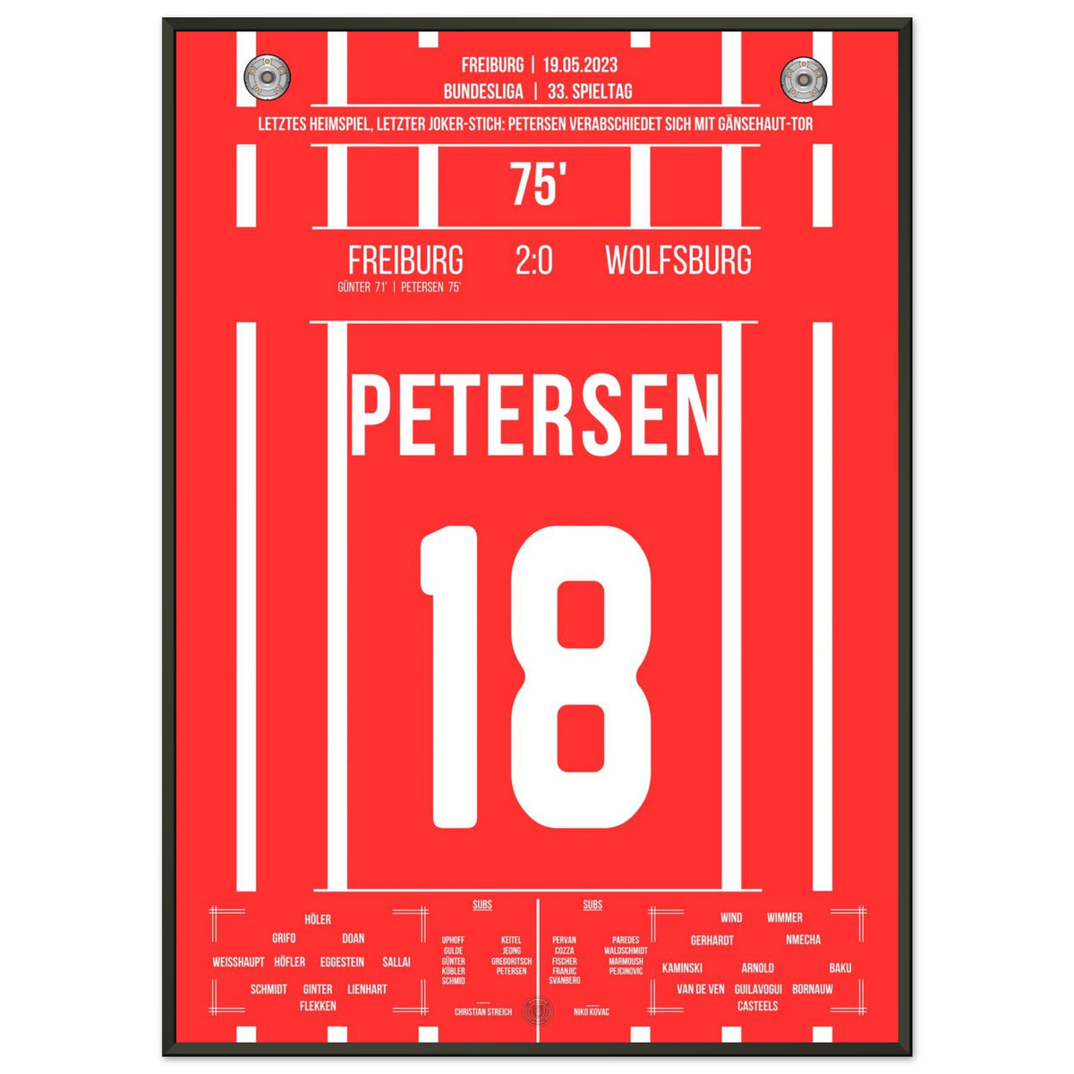 Petersen's despedida perfecta - Gol en el último partido en casa para Freiburg