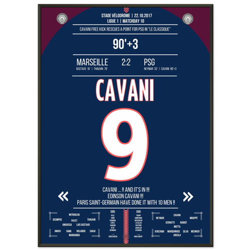 Cavani tiro libre salva a París un punto en 