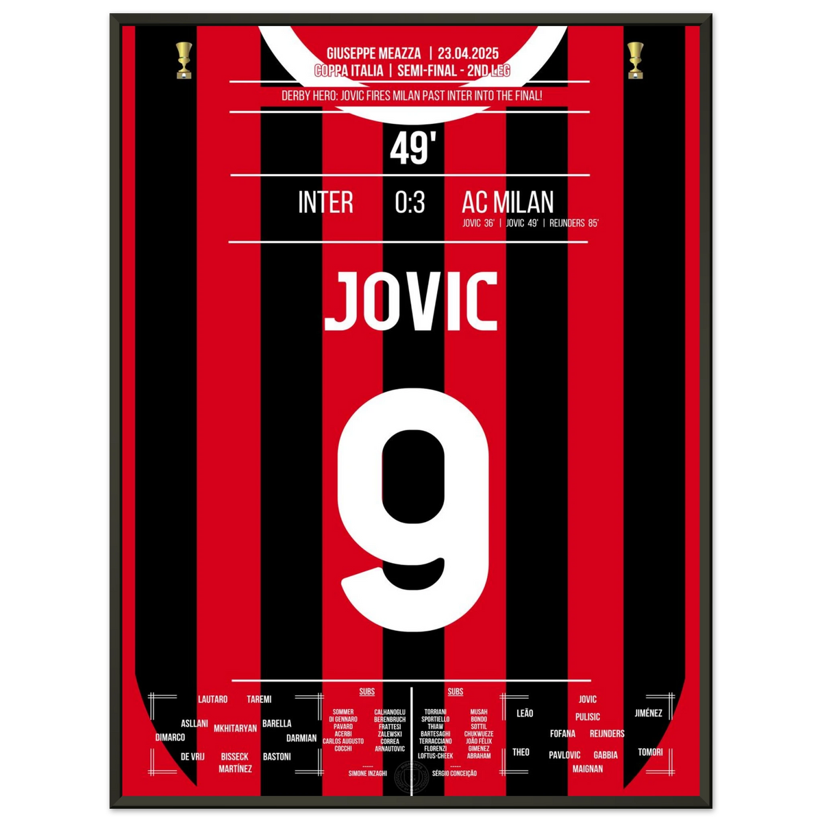 Jovic segna due gol per la vittoria nel derby e l'accesso alla finale di coppa.