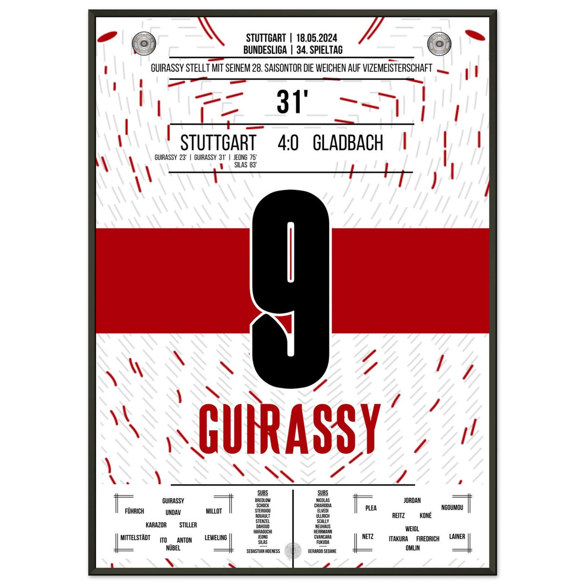 Guirassy leads VfB to the German vice-championship 2024 with a double pack.