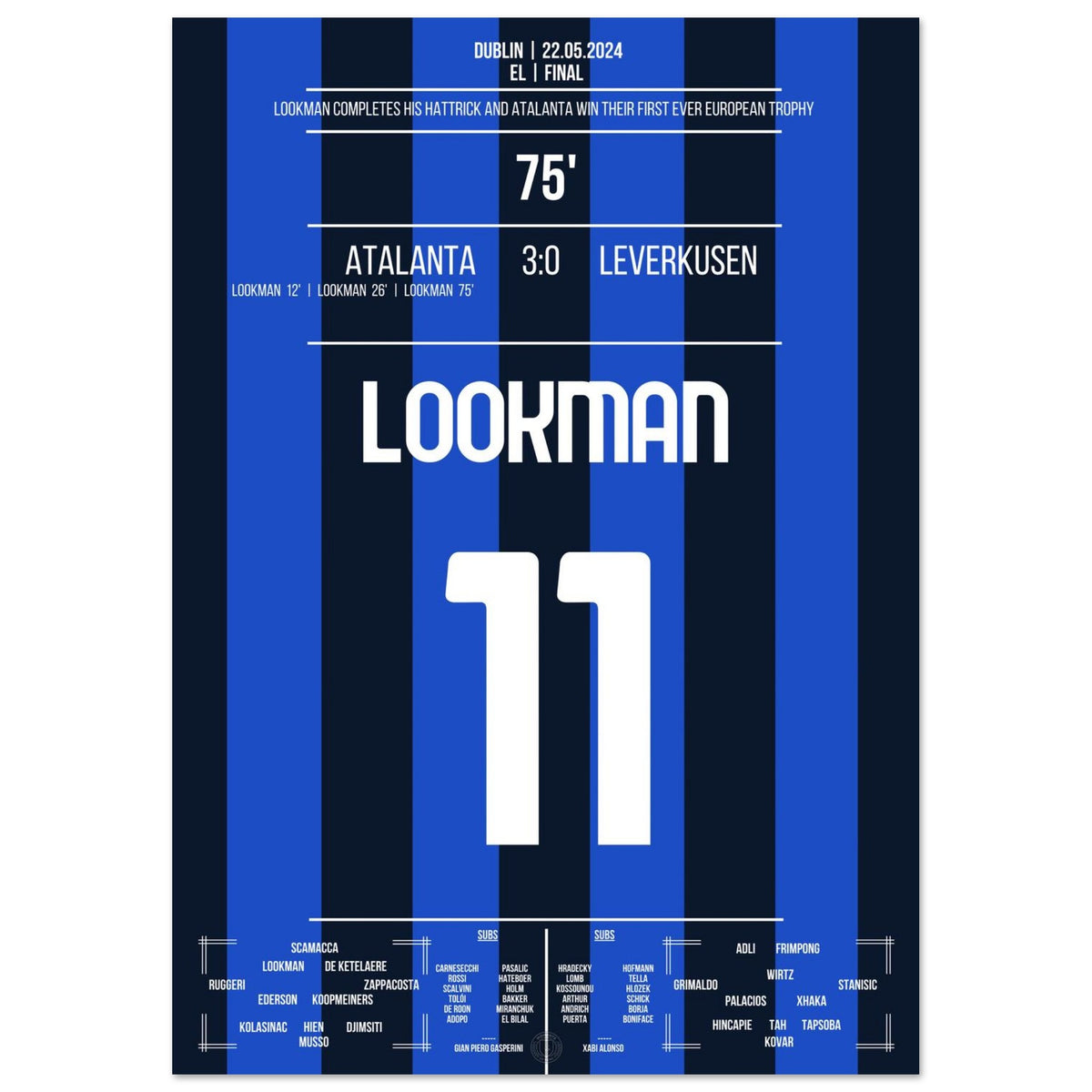 Lookman lleva a Atalanta a su primer triunfo en la historia del club en la Europa League con un hat-trick.