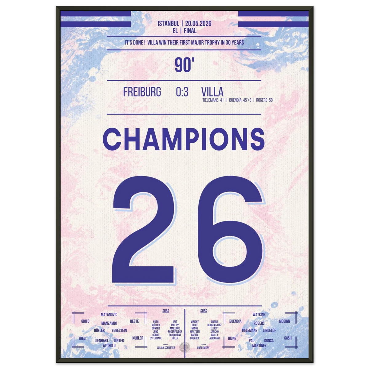 European Royalty - Villa gewinnt erste Major Trophy seit 30 Jahren