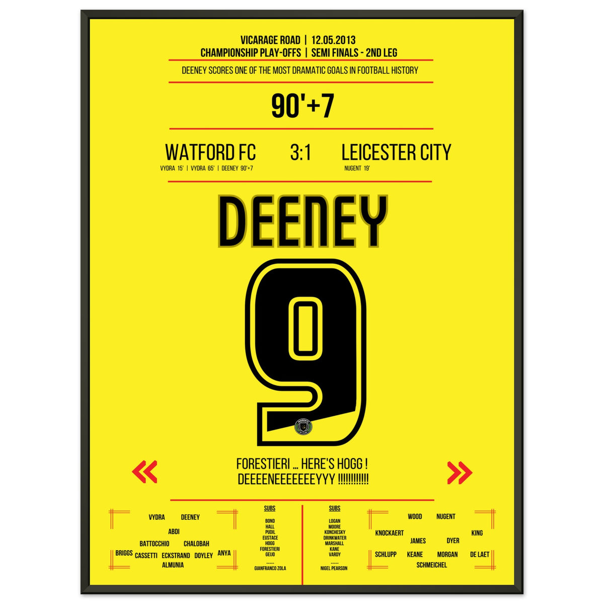 Deeney's dramatic winning goal Watford - Leicester Playoffs 2013