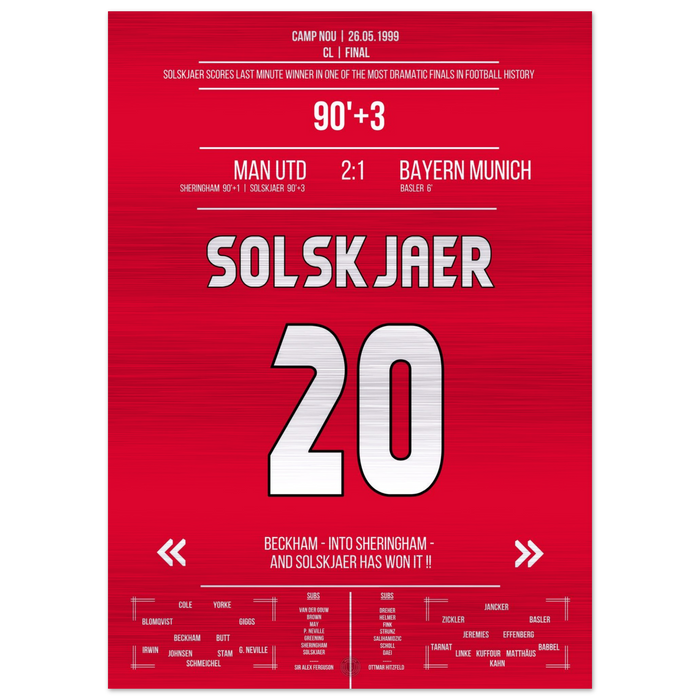Solskjaer marca en la remontada más memorable de la historia en la final de 1999 contra el Bayern – Metal Edition
