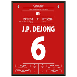 Utrecht gewinnt den zweiten Pokal der Vereinsgeschichte in 2003 50x70-cm-20x28-Schwarzer-Aluminiumrahmen