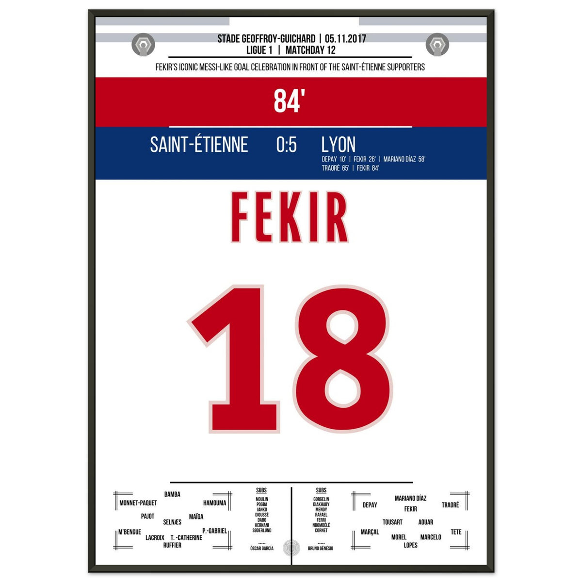 Fekir's Torjubel gegen Saint-Etienne in 2017