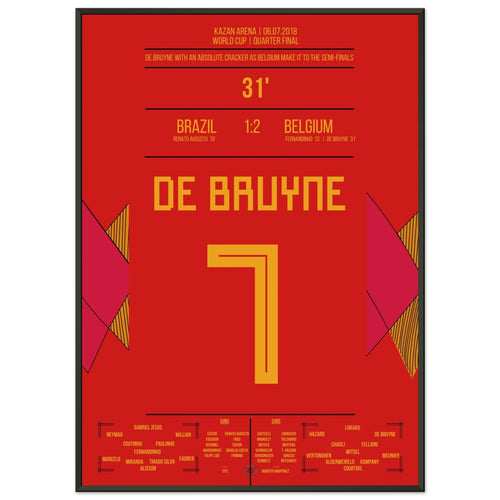 El golazo de De Bruyne en la Copa del Mundo 2018 contra Brasil.