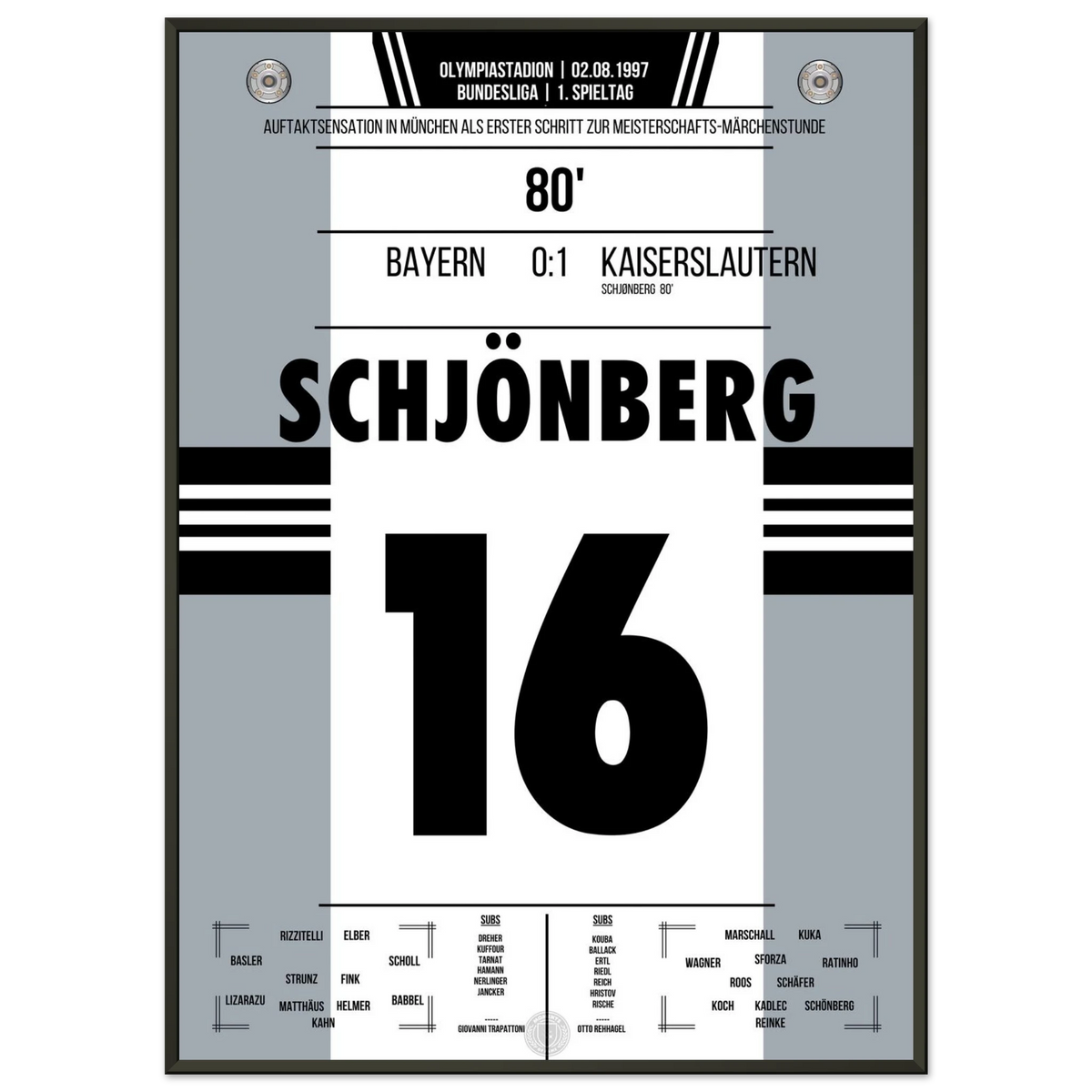 Schjønberg's winning goal at the start of the fairytale championship season