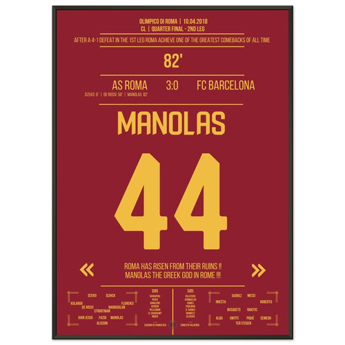 Roma logra el milagro contra Barcelona - Gol de cabeza de Manolas para llegar a las semifinales