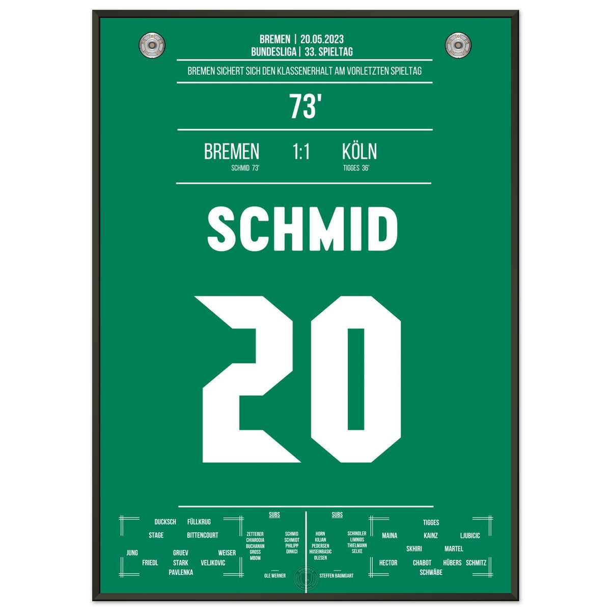 Bremen asegura la permanencia en el último partido en casa de la Bundesliga de la temporada 22/23.