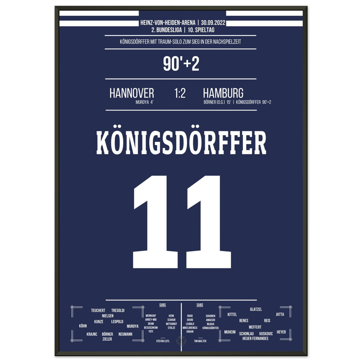 El solo de clase mundial de Königsdörffer para el gol de la victoria en Hannover