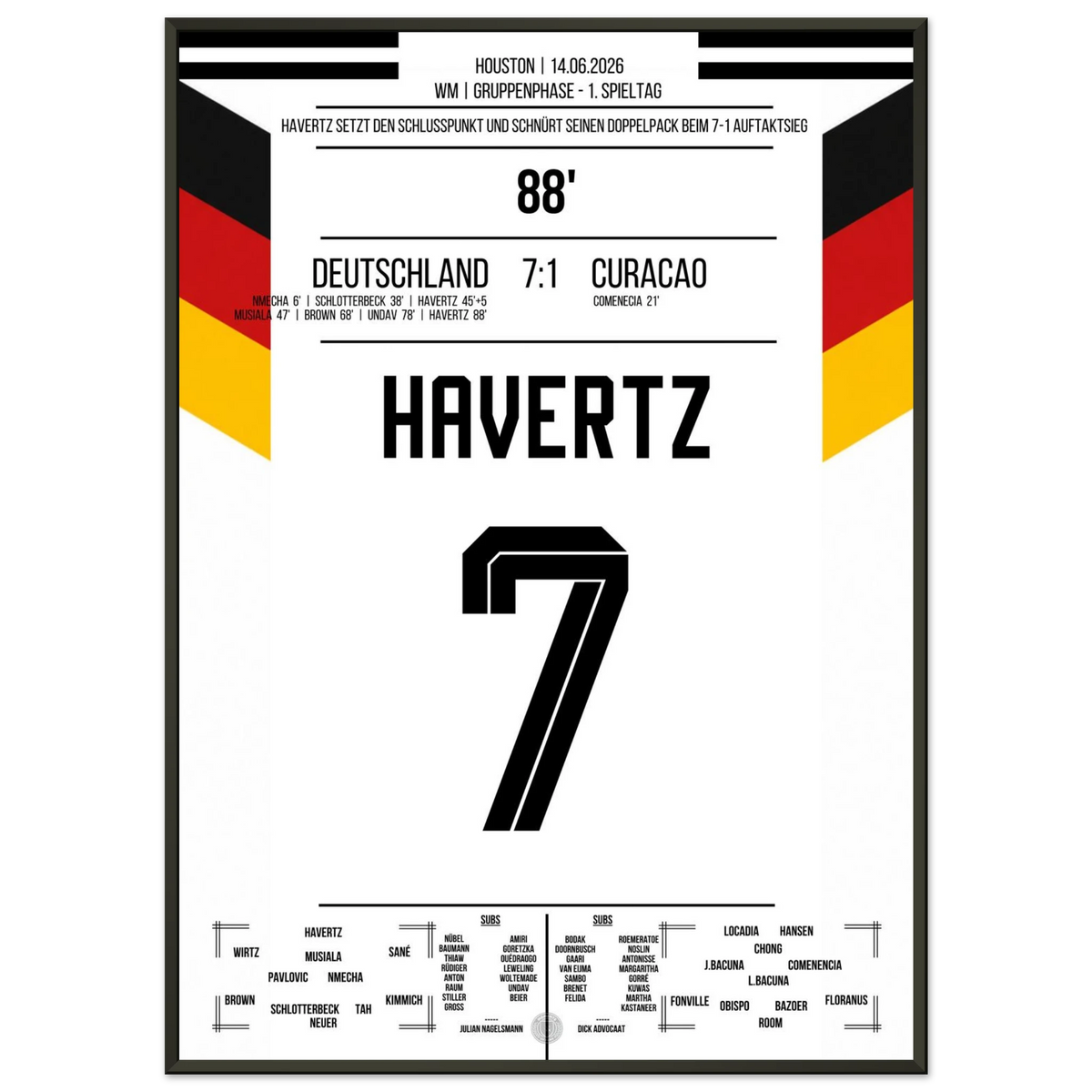 Havertz schnürt den Doppelpack beim 7-1 WM-Auftaktsieg
