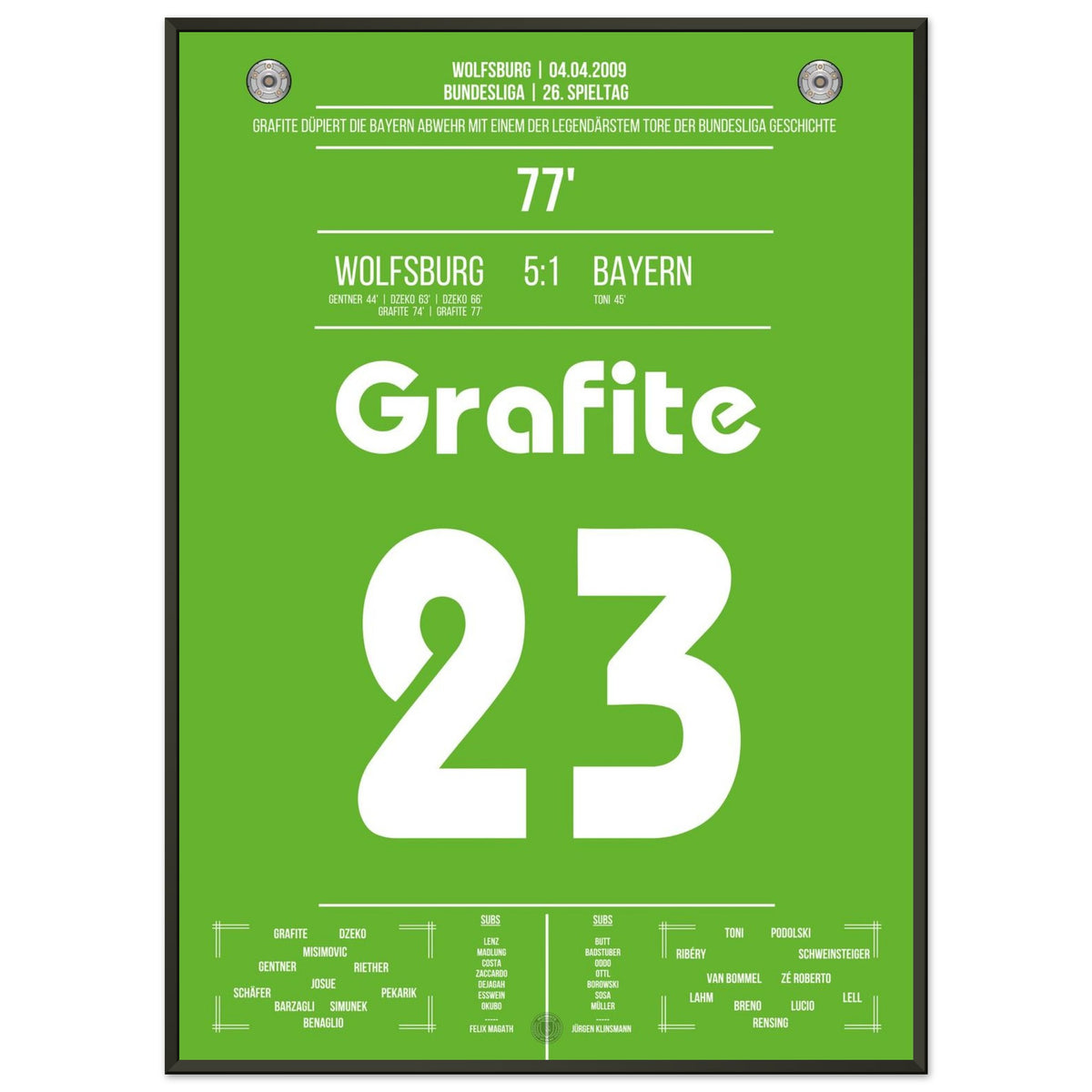 Il leggendario gol di Grafite nella vittoria per 5-1 del Wolfsburg contro il <tc>Bayern</tc> nel 2009