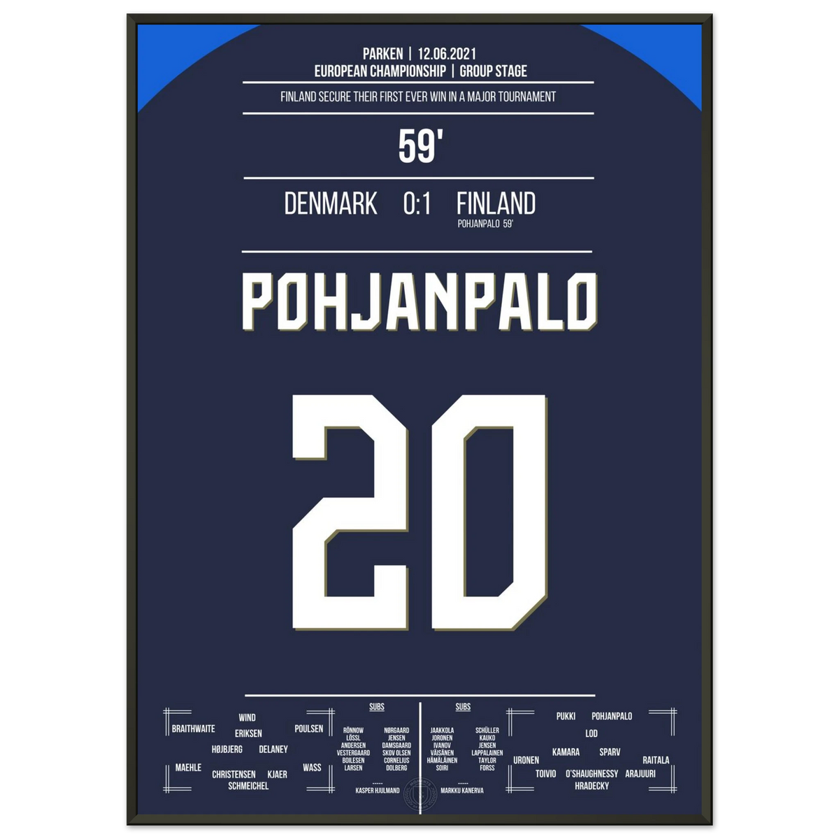 Pohjanpalo scores Finland's first win at a major tournament