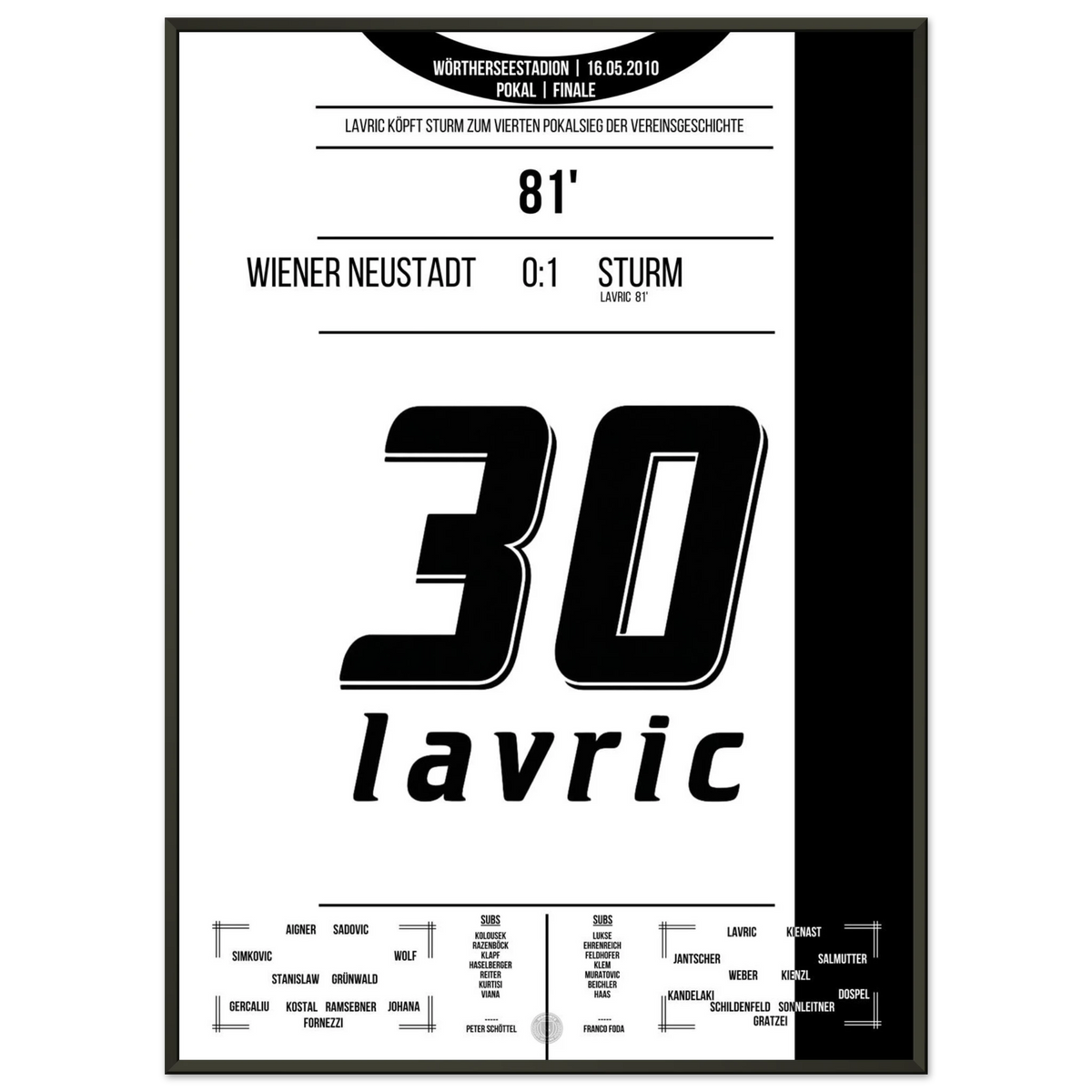 Lavric heads Sturm for the fourth cup win in the club's history