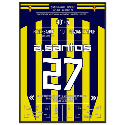 André Santos' significant winning goal on Fener's path to winning the championship
