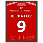 Berbatov-Hattrick versenkt die Reds im Derby 2010 30x40-cm-12x16-Schwarzer-Aluminiumrahmen