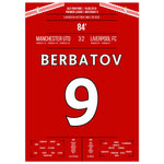 Berbatov-Hattrick versenkt die Reds im Derby 2010 50x70-cm-20x28-Ohne-Rahmen