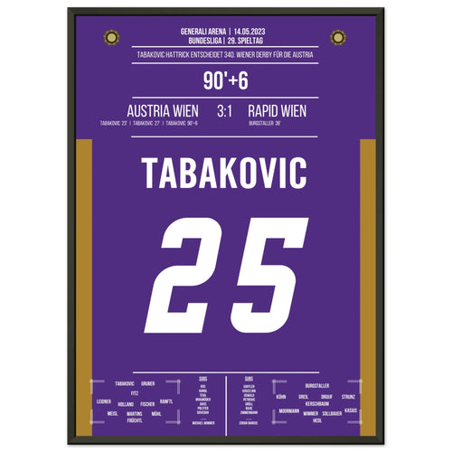 Hattrick von Tabakovic im 340. Wiener Derby