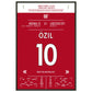 Mesut Özil Masterclass gegen Leicester in 2018 60x90-cm-24x36-Schwarzer-Aluminiumrahmen