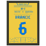 Vrancic's Freistoss-Treffer zum Bundesliga-Aufstieg 2013 A4-21x29.7-cm-8x12-Schwarzer-Aluminiumrahmen