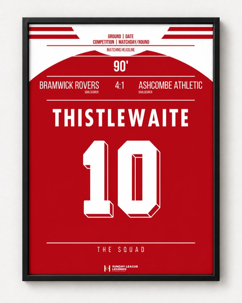Sample poster in a black frame